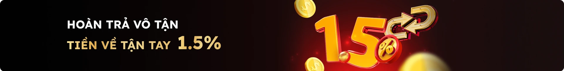 Thưởng ngay 1.5% giá trị tiền nạp