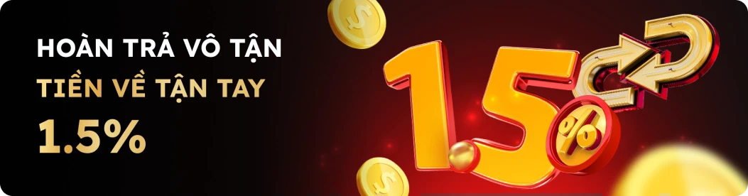 Thưởng ngay 1.5% giá trị tiền nạp